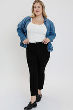 Women's Plus High Rise Hyperstretch Cropped Straight Pants