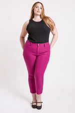 Women's Plus High Rise Hyperstretch Cropped Straight Pants