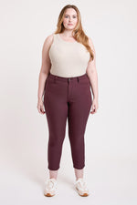 Women's Plus High Rise Hyperstretch Cropped Straight Pants