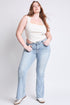 Women's Plus Low Rise Frayed Hem Flare Jeans