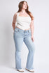 Women's Plus Low Rise Frayed Hem Flare Jeans