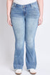 Women's Plus Low Rise Frayed Hem Flare Jeans