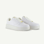 The Metro: Platform Court Shoe - White