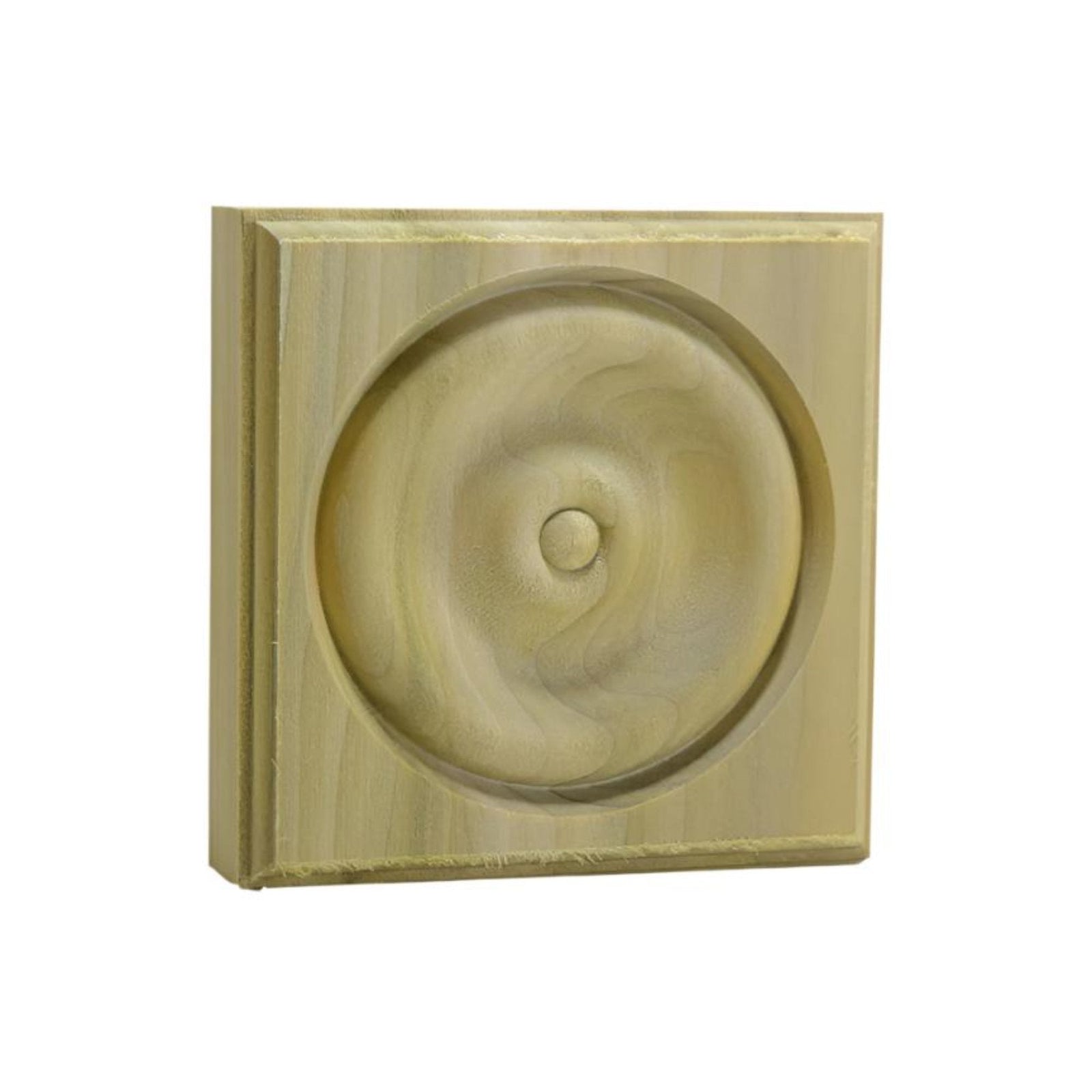EWAP40 Rosette Casing Corner Block 1 inch x 4 inch Square Unfinished
