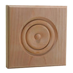 EWAP90 Rosette Casing Corner Block 1 inch x 3 inch Square Unfinished