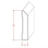 EWBB14 Beveled Edge Baseboard 3-1/2" Tall x 11/16" Moulding Unfinished