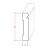 EWBB25 Beaded 3-1/2" Tall x 3/4" Baseboard Moulding. Unfinished