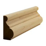 EWBC13 Traditional 1-3/8" Tall x 11/16" Base Cap Moulding. Unfinished