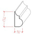 EWBC26 Nose and Cove 1-7/16" Tall x 3/4" Base Cap Moulding. Unfinished