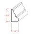 EWBC28 Colonial 1-3/8" Tall x 3/4" Base Cap Moulding. Unfinished