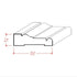 EWCA16 Colonial Casing 2-1/2" wide x 3/4" Trim. Unfinished Moulding
