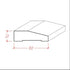 EWCA41 Contemporary 2-1/2" wide x 3/4" Beveled Casing. Unfinished Trim