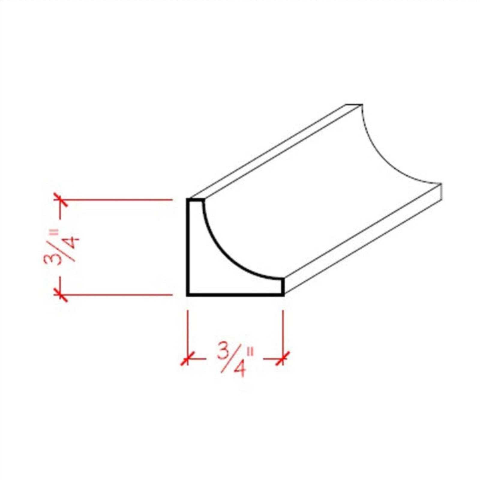 EWCC12 Cove Molding 3/4