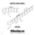 EWCD91 Dentil Moulding 3/4" High x 5/16" Trim. Unfinished