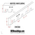 EWCD93 Dentil Moulding 1-5/8" High x 5/8" Trim. Unfinished