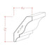 EWCR12 Crown 3/4" x 3-5/8" Unfinished 2-7/8" High x 2" Deep