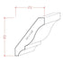 EWCR13 Crown 3/4" x 4-5/8" Unfinished 3-5/8" High x 2-3/4" Deep