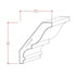 EWCR18 Crown 7/8" x 4-1/2" Unfinished 3-1/2" High x 2-3/4" Deep