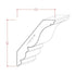 EWCR28 Crown 1-1/16" x 6-1/8" Unfinished 4-3/4" High x 3-7/8" Deep