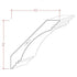 EWCR46 Cove Crown 1-1/8" x 7" Unfinished 4-7/8" High x 4-7/8" Deep