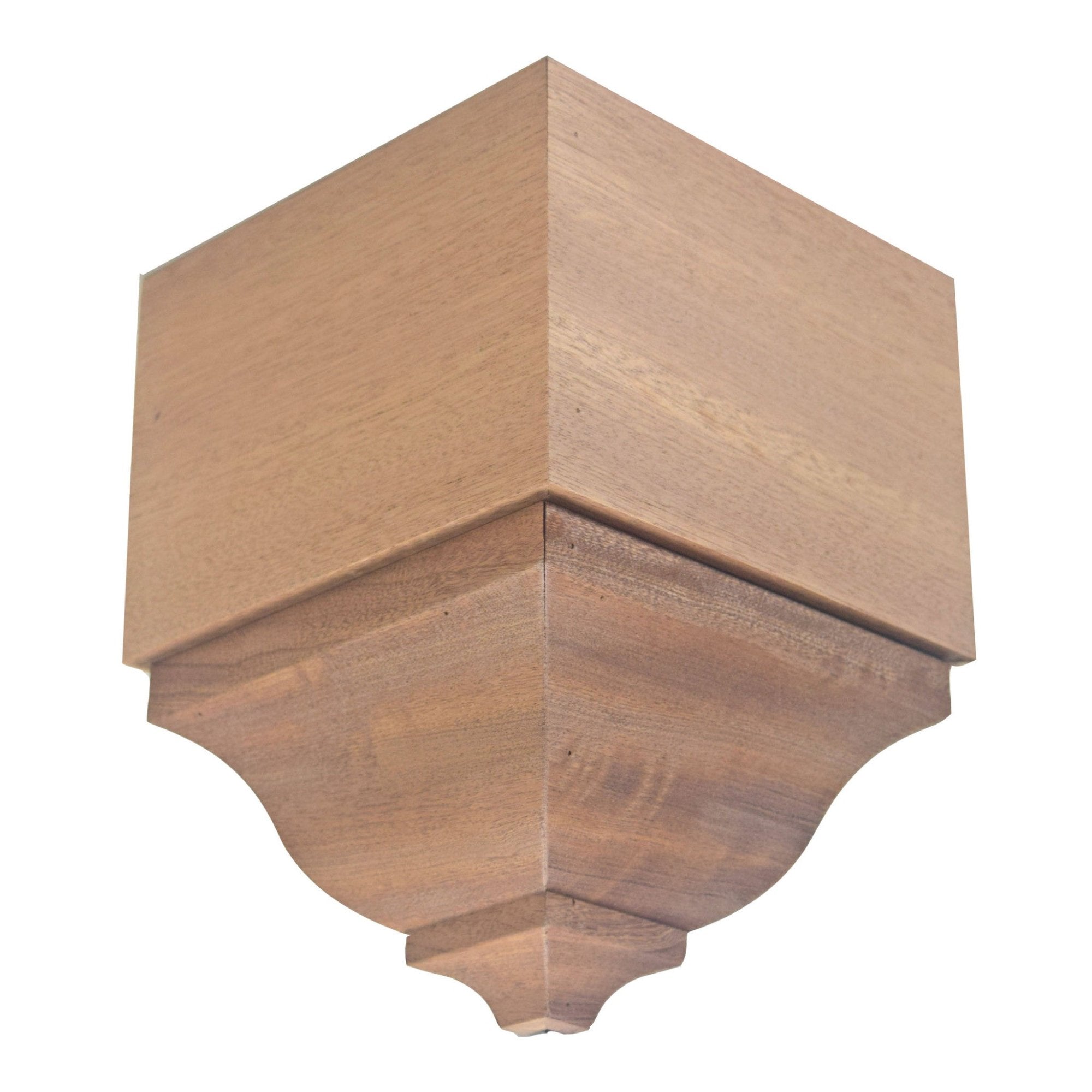 EWCR83 Crown Outside Corner Block 4-1/4" Tall x 3" deep 6" Face Unfinished