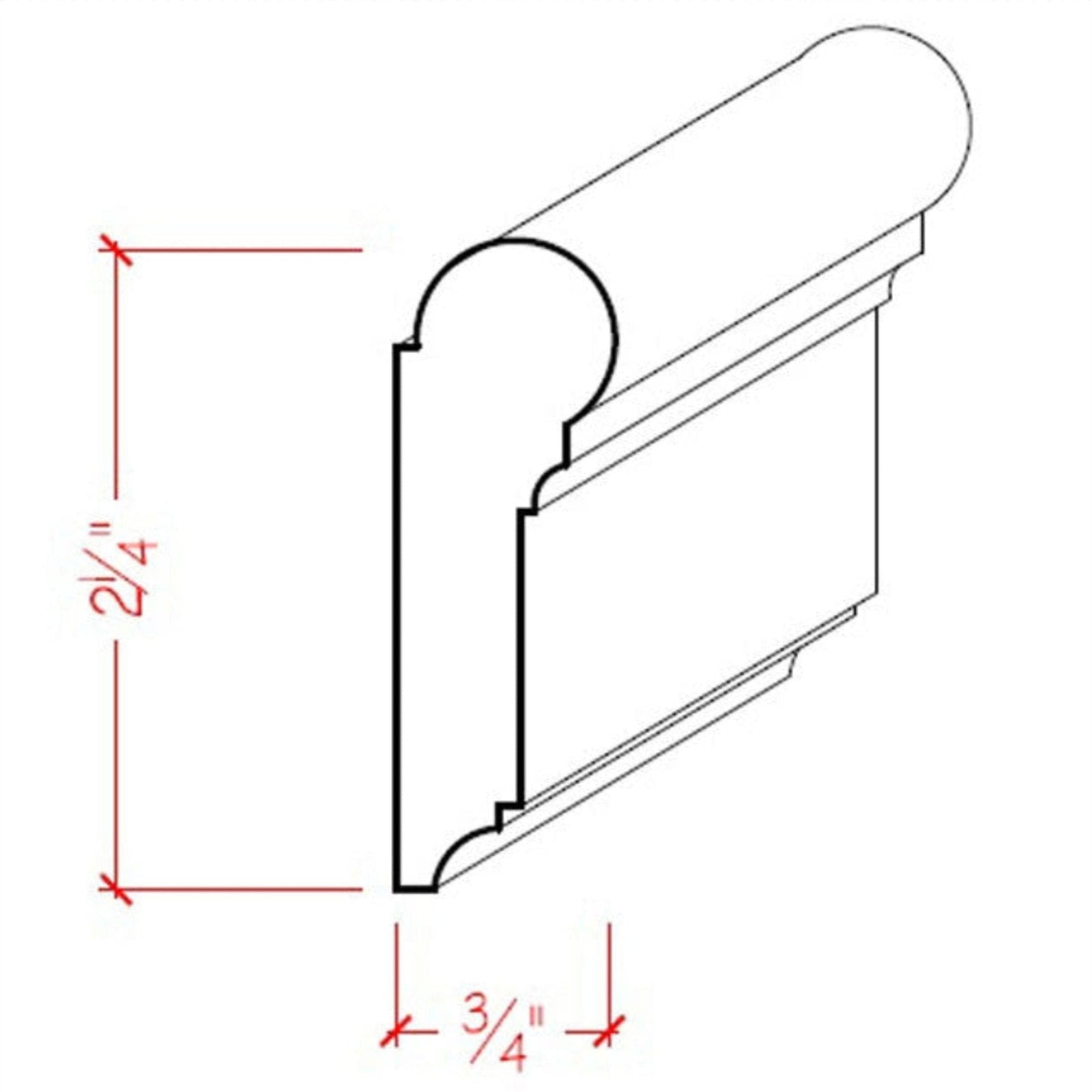 EWPC12 Picture Hanging Rail 2-1/4