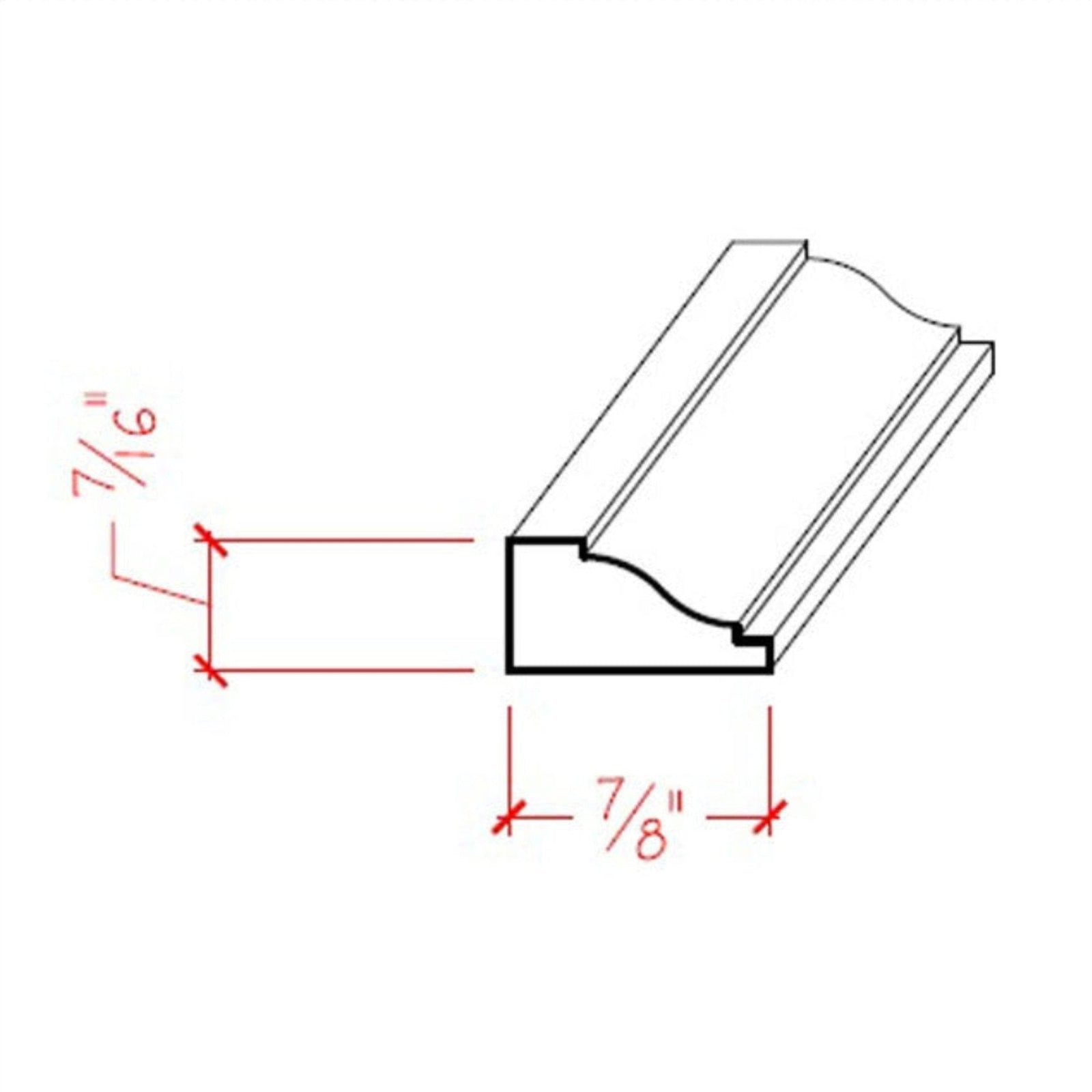 EWPM11 Colonial Panel Molding 7/8