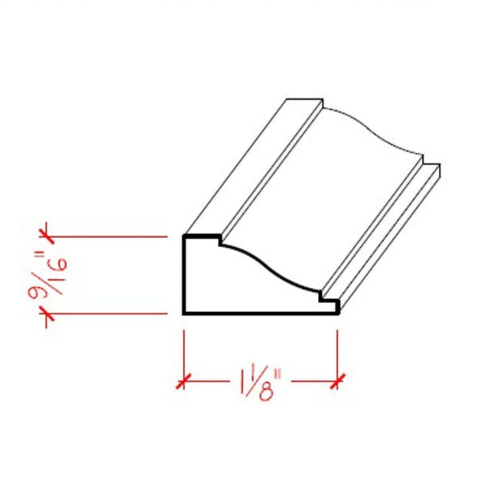 EWPM12 Colonial Panel Molding 1-1/8