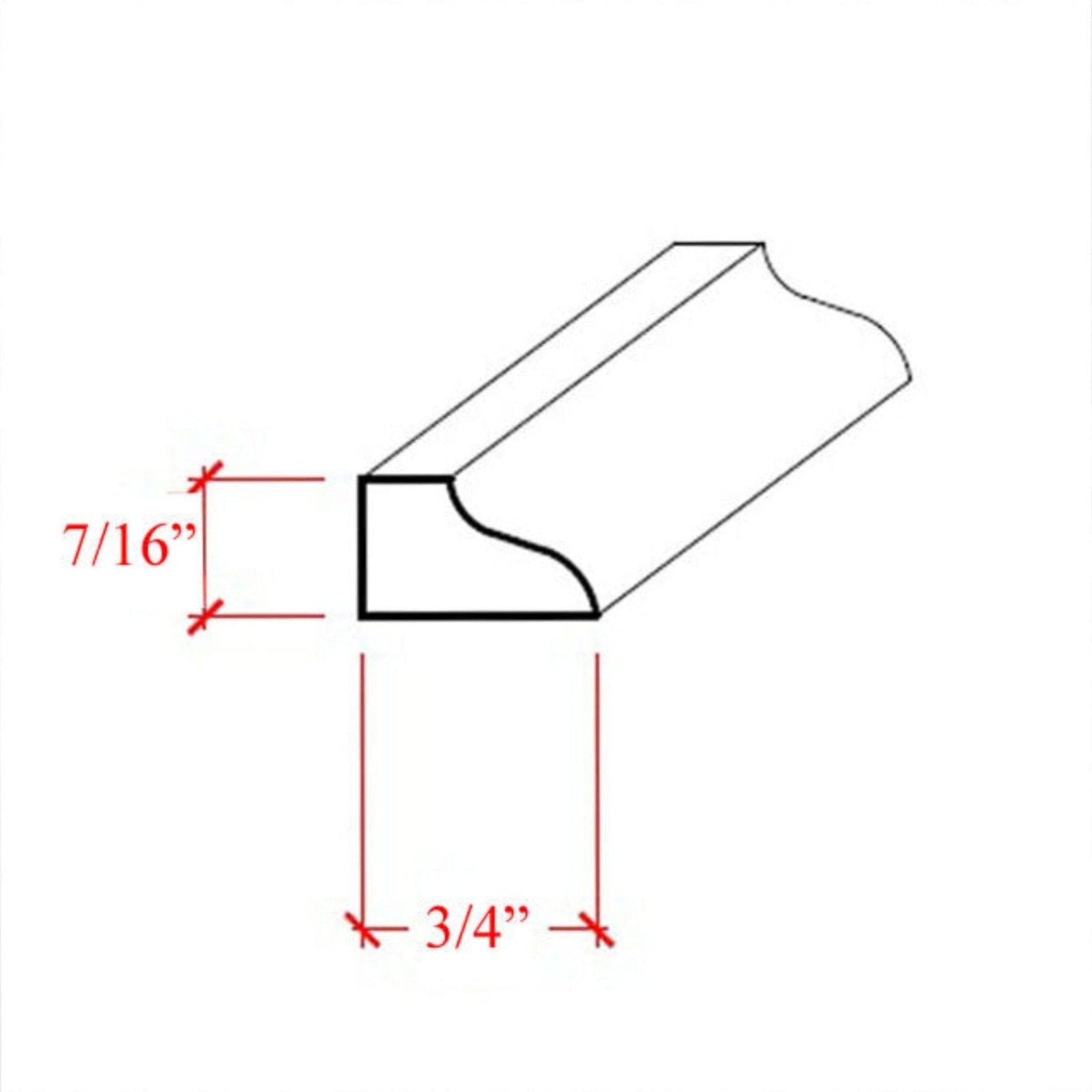 EWPM39 Ogee Panel Molding 3/4
