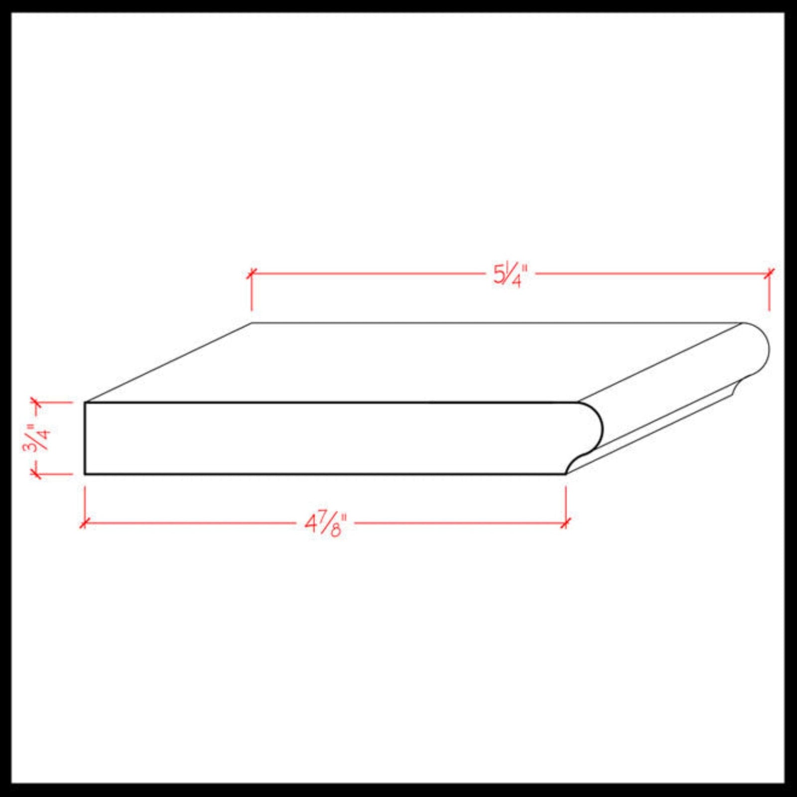 EWWS13 Colonial Windowsill 5-1/4