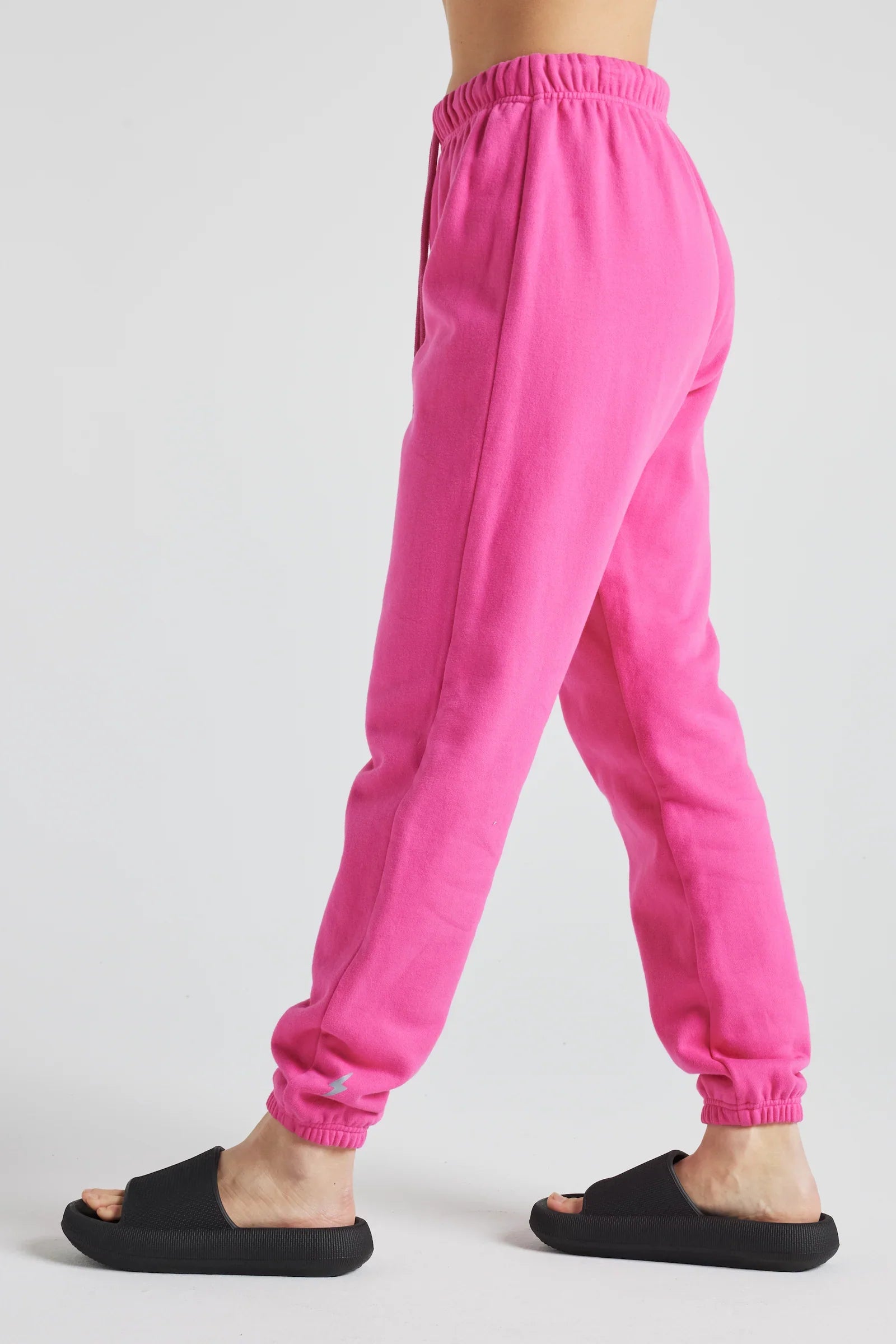 Electric Fleece Joggers in PINK