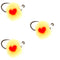 3 Pack Tungsten Bead Tactical Euro Oregon Cheese Jig Egg Barbless Czech Nymph Fly - Size 14