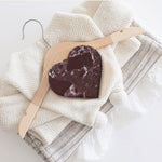 Marble 4"x5" Heart Shape Coasters Semi-polished set of 4