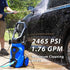 Electric Pressure Washer, 2465 PSI 1.76 GPM Power Washer, 5-Nozzle Set, Built-in Soap Tank, 20 Ft Hose, 35 Ft Power Cord, Stainless Steel Wand, for Cars, Driveway, Home, Patios