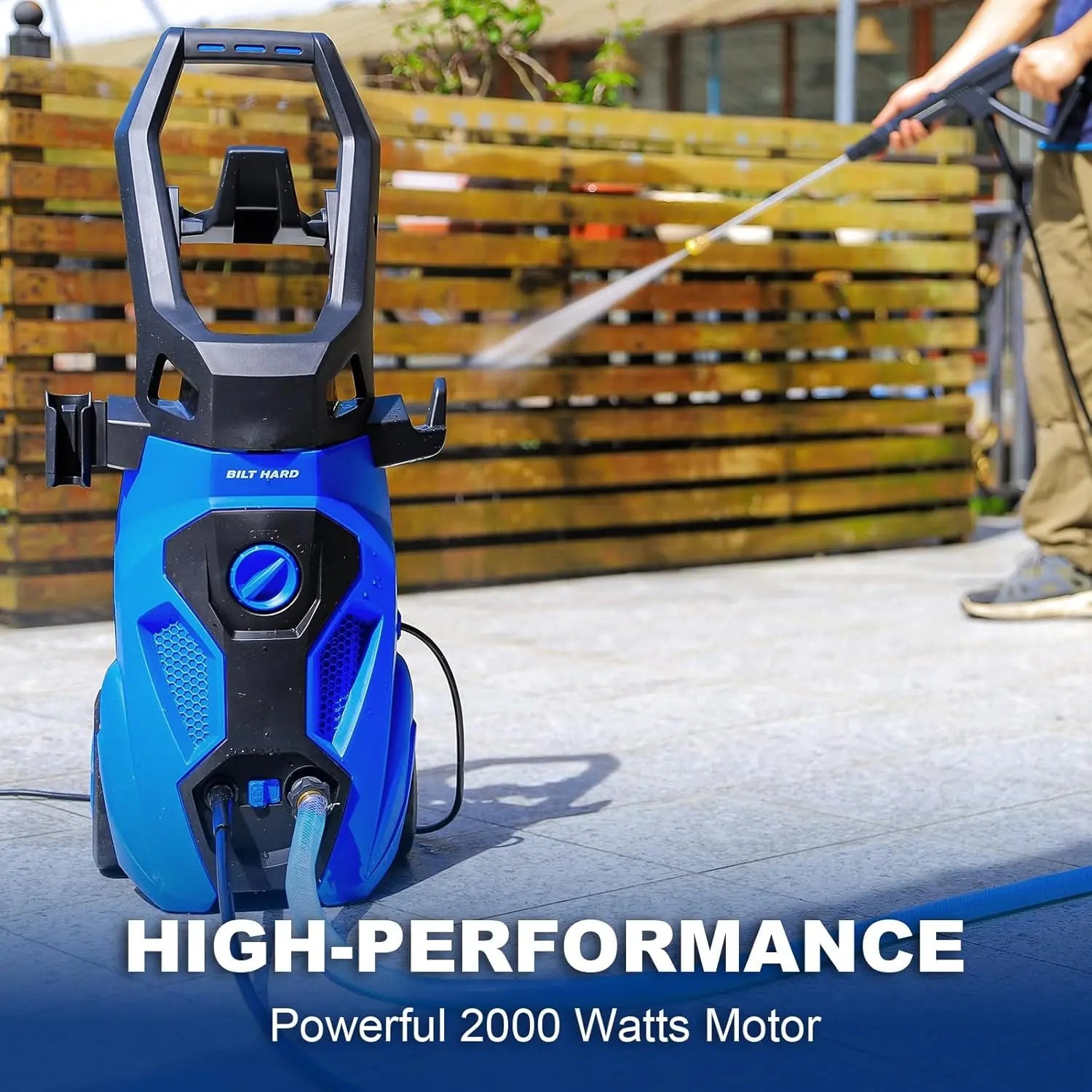 Electric Pressure Washer, 2465 PSI 1.76 GPM Power Washer, 5-Nozzle Set, Built-in Soap Tank, 20 Ft Hose, 35 Ft Power Cord, Stainless Steel Wand, for Cars, Driveway, Home, Patios