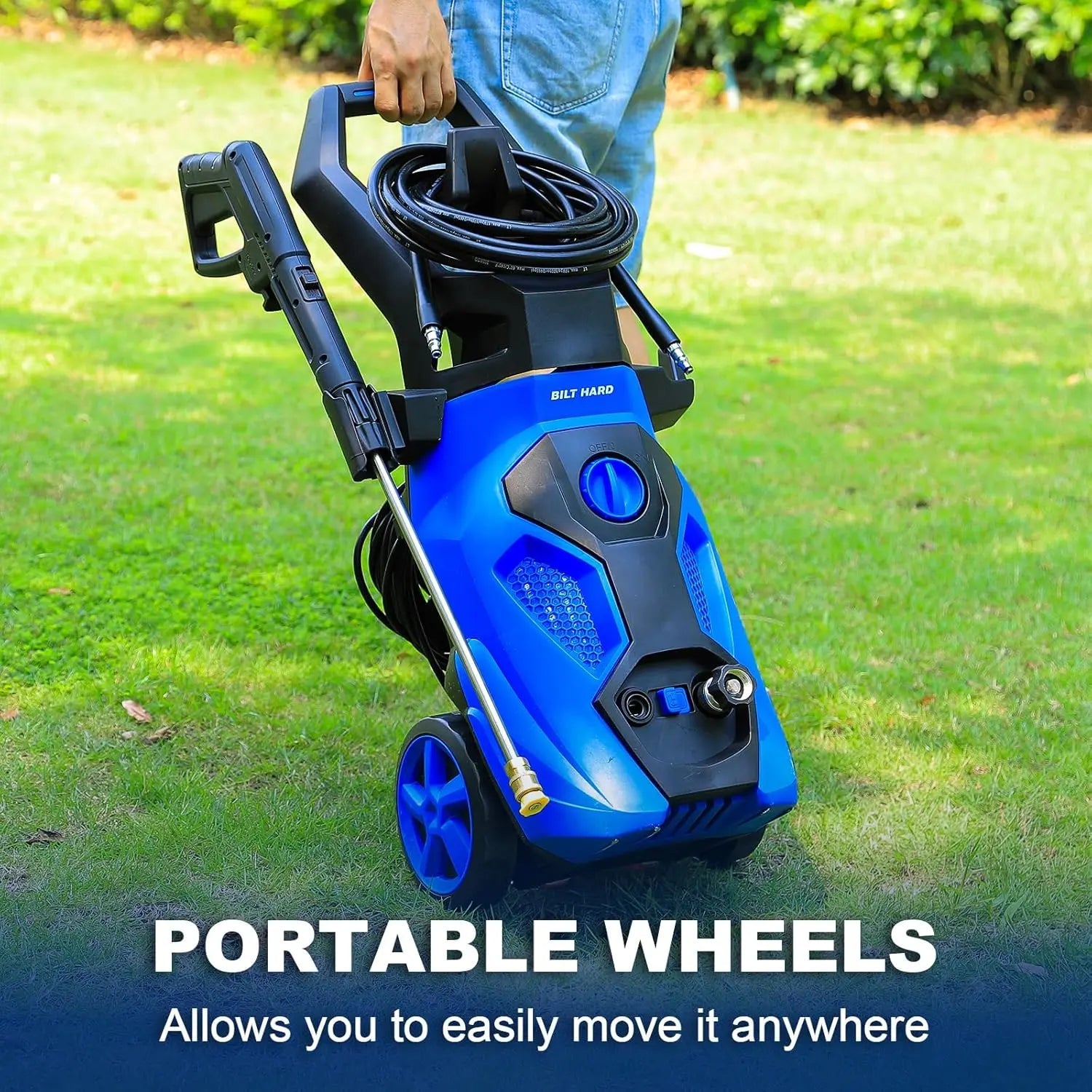 Electric Pressure Washer, 2465 PSI 1.76 GPM Power Washer, 5-Nozzle Set, Built-in Soap Tank, 20 Ft Hose, 35 Ft Power Cord, Stainless Steel Wand, for Cars, Driveway, Home, Patios