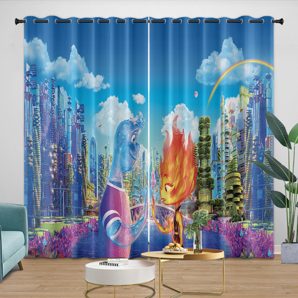 Elemental Curtains Blackout Window Drapes Room Decoration