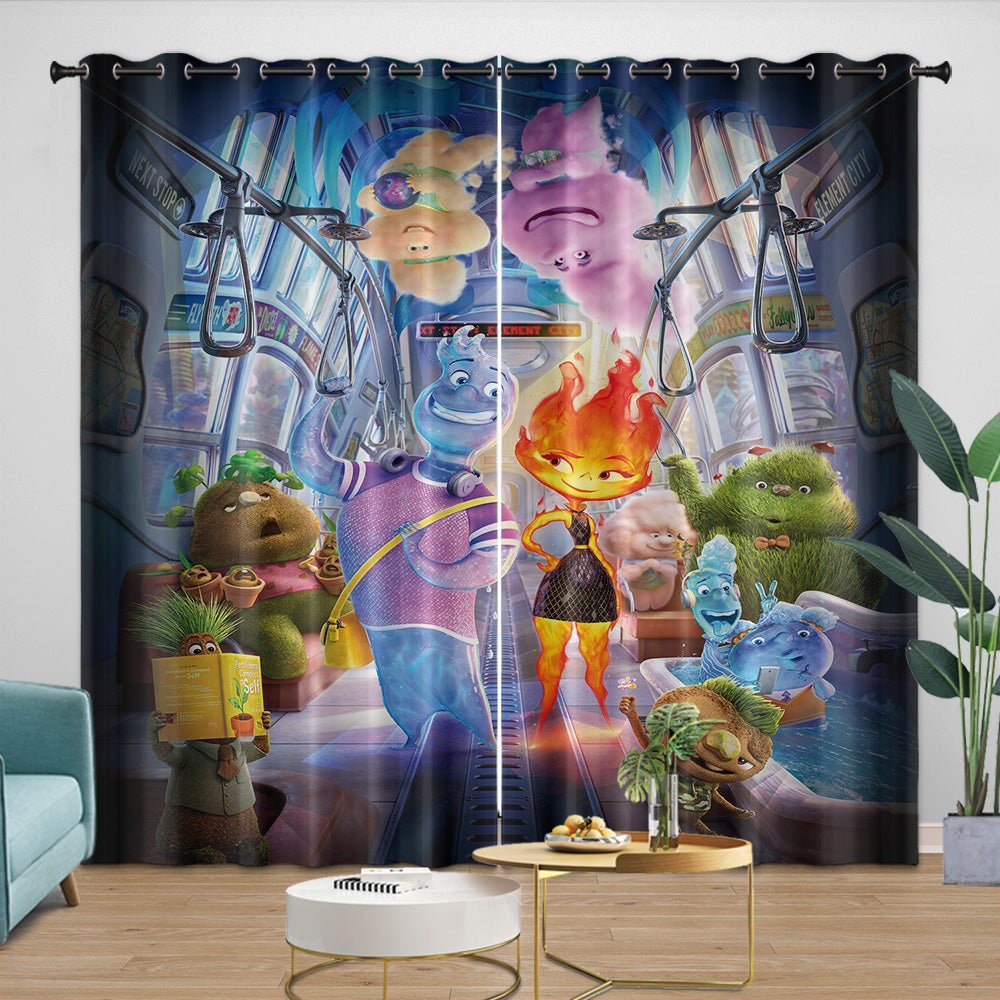 Elemental Curtains Blackout Window Drapes Room Decoration