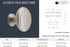 Elizabeth Solid Brass Cabinet Knob with Base - 1.25"