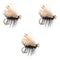 3 Pack Black Elk Hair Caddis Classic Trout Dry Flies Size 16