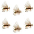 Olive Elk Hair Caddis Classic Trout Dry Fly - Set of 6 Flies Size 16