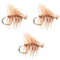 3 Pack Tan Elk Hair Caddis Classic Trout Dry Flies Size 18
