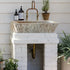 Ephesus Light Travertine Rustic Old-world Look Wall-mount Outdoor Sink (W)18" (L)28" (H)8"