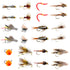 Trout Flies Assortment - 24 Flies for Trout Fly Fishing with Fly Box - Essential Dry and Wet Fly Selection