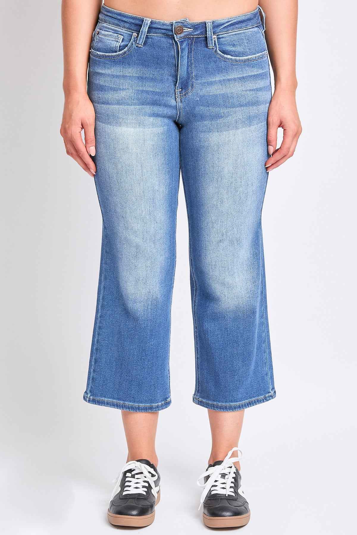 Women's High Rise Cropped Wide Leg