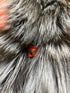 Roma Genuine Silver Fox Fur Rabbit Fur Insulated Parka in Red