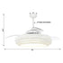 52" Jaipur Smart Fan with LED Light