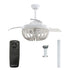 42" Huang Farmhouse Wooden Beads Ceiling Fan with Lighting