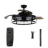 52" Industrial Downrod Mount Ceiling Fan with Lighting and Remote Control