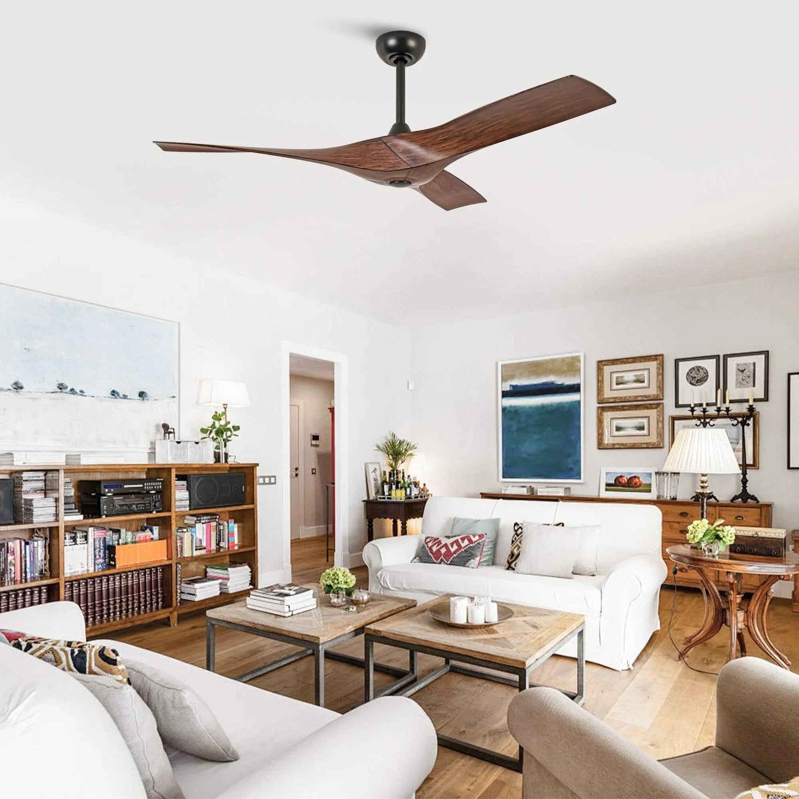 52 Inch Erin DC Motor Industrial Downrod Ceiling Fan with Remote Control